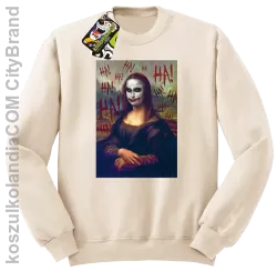 Mona Lisa Hello Jocker - Bluza męska standard bez kaptura beżowa 