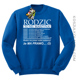 Rodzic to nie maszyna - Bluza STANDARD royal