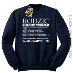 Rodzic to nie maszyna - Bluza STANDARD granat