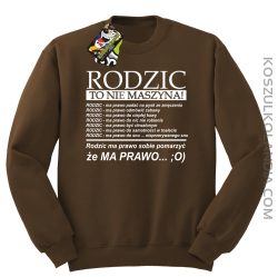 Rodzic to nie maszyna - Bluza STANDARD brąz