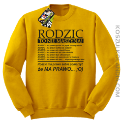 Rodzic to nie maszyna - Bluza STANDARD żółty