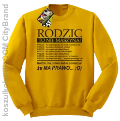 Rodzic to nie maszyna - Bluza STANDARD żółty