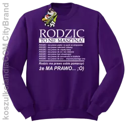 Rodzic to nie maszyna - Bluza STANDARD fiolet
