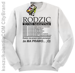 Rodzic to nie maszyna - Bluza STANDARD biała