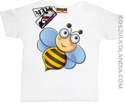 Pszczółka Uśmiechajka - zabawna koszulka dziecięca - biały