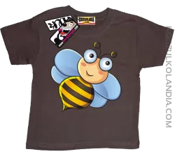 Pszczółka Uśmiechajka - zabawna koszulka dziecięca - brązowy