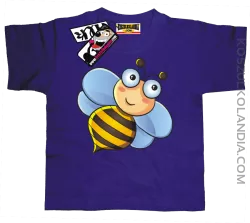 Pszczółka Uśmiechajka - zabawna koszulka dziecięca- fioletowy