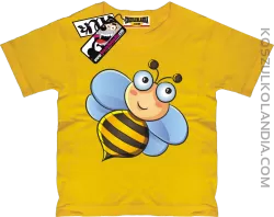 Pszczółka Uśmiechajka - zabawna koszulka dziecięca - żółty