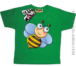 Pszczółka Uśmiechajka - zabawna koszulka dziecięca - zielony