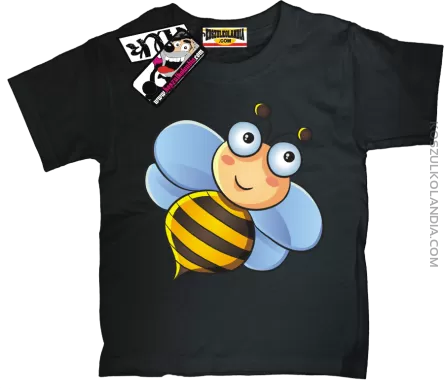 Pszczółka Uśmiechajka - zabawna koszulka dziecięca- czarny