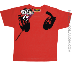 Słuchawki - koszulka dziecięca - czerwony