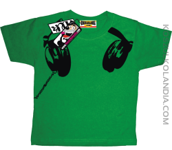 Słuchawki - koszulka dziecięca - zielony