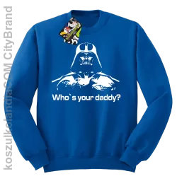 LORD Who`s your daddy - Bluza męska standard bez kaptura niebieska 