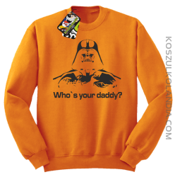 LORD Who`s your daddy - Bluza męska standard bez kaptura pomarańcz 