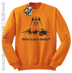 LORD Who`s your daddy - Bluza męska standard bez kaptura pomarańcz 