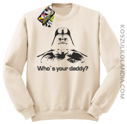 LORD Who`s your daddy - Bluza męska standard bez kaptura beżowa 