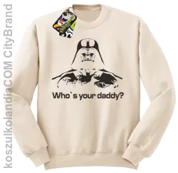 LORD Who`s your daddy - Bluza męska standard bez kaptura beżowa 