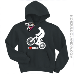 I love Bike - bluza dziecięca z nadrukiem - czarny
