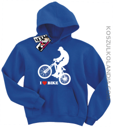I love Bike - bluza dziecięca z nadrukiem - niebieski