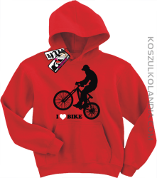 I love Bike - bluza dziecięca z nadrukiem - czerwony