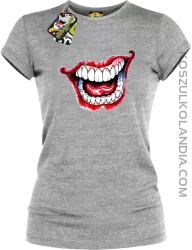 Halloween Jocker Smile Retro - koszulka damska melanż 
