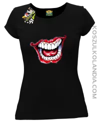 Halloween Jocker Smile Retro - koszulka damska czarna