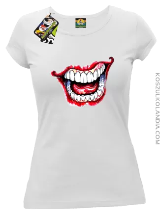 Halloween Jocker Smile Retro - koszulka damska biała