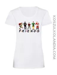 Friends aktorzy choinka święta Bożego Narodzenia - koszulka damska