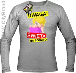 UWAGA Święta na Bogato Różowa Dżoana - Longsleeve męski melanż 