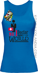 No1 Doctor in the world - Top damski niebieski