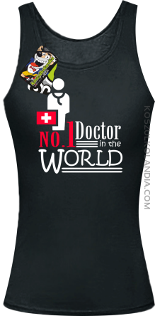 No1 Doctor in the world - Top damski czarny 