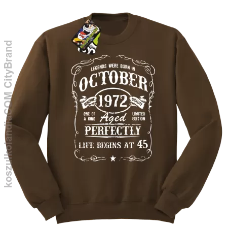 Legends were born in October Aged Perfectly - Bluza męska standard bez kaptura 