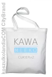 Kawa Mleko Cukier x 2 - Torba EKO biała 