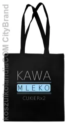 Kawa Mleko Cukier x 2 - Torba EKO czarna 