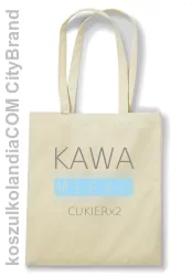 Kawa Mleko Cukier x 2 - Torba EKO beżowa 