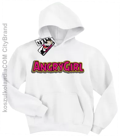 Angrygirl - modna bluza dziecięca - biały