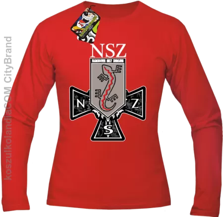 NSZ Narodowe Siły Zbrojne - Longsleeve męski czerwony 