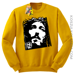 Jezus Chrystus Umarł na krzyżu za grzechy nasze - Bluza męska standard bez kaptura żółta 