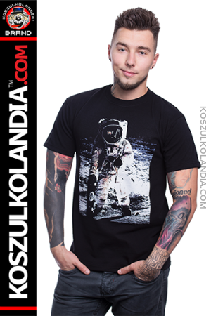 Kosmonauta U.S.A. Nasa na księżycu - koszulka męska 
