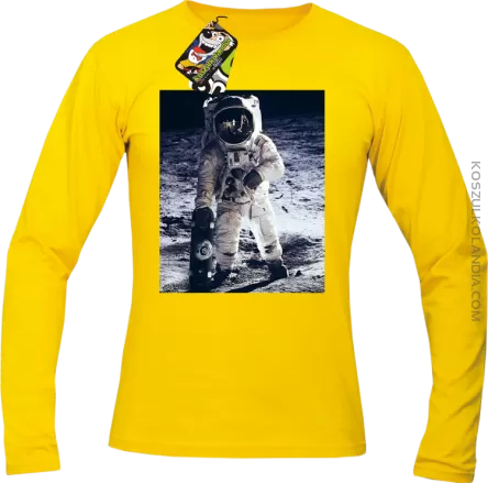 Kosmonauta z deskorolką - Longsleeve męski żółty 