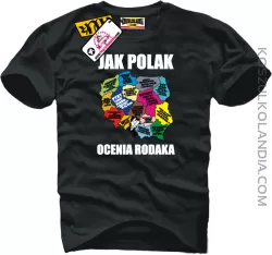 JAK POLAK OCENIA RODAKA Mapa Województw Polski - koszulka męska 5 koszulki z nadrukiem nadruk