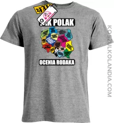 JAK POLAK OCENIA RODAKA Mapa Województw Polski - koszulka męska 7 koszulki z nadrukiem nadruk