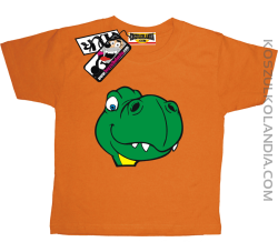 Buźka Tireksa - koszulka dziecięca - pomarańczowy