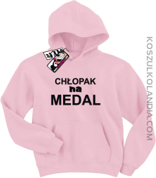 Chłopak na medal - bluza dziecięca - różowy