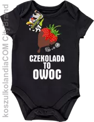 Czekolada to owoc -  Body dziecięce  czarne 