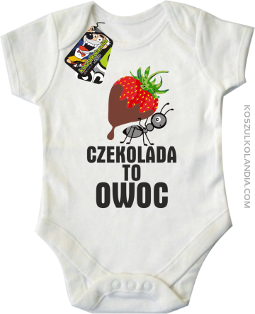 Czekolada to owoc -  Body dziecięce białe 