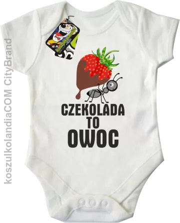 Czekolada to owoc -  Body dziecięce białe 