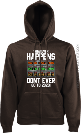 Whatever happens dont ever go to 2020 Back to the Future - bluza męska z kapturem 3