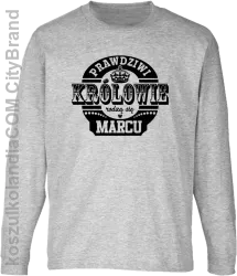 Prawdziwi królowie rodzą się w MARCU - Longsleeve dziecięcy melanż