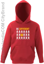 BE DIFFERENT - Bluza dziecięca z kapturem czerwona 